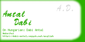 antal dabi business card